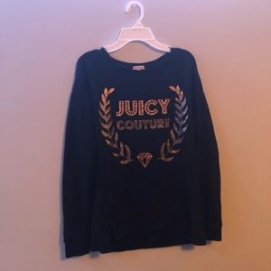Juicy Couture black and gold crew neck